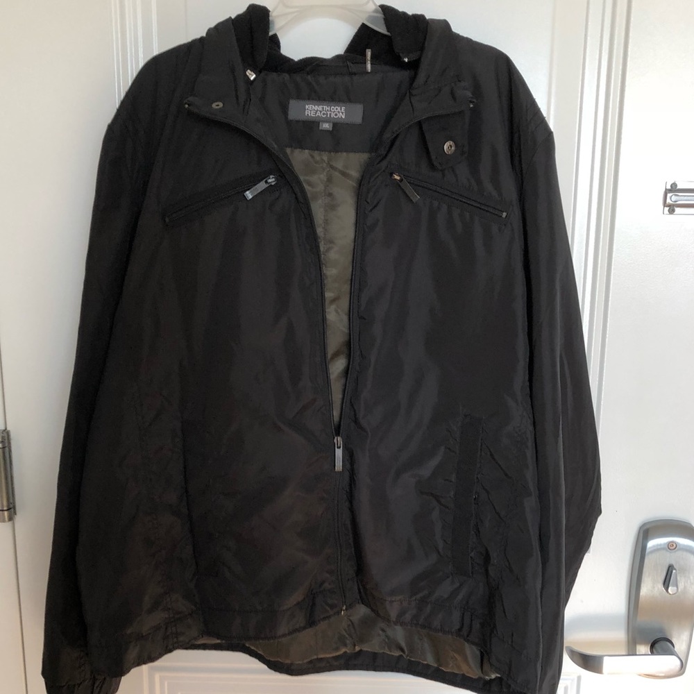 Kenneth Cole Reaction Men’s Jacket Fleece Hood - Picture 6 of 8